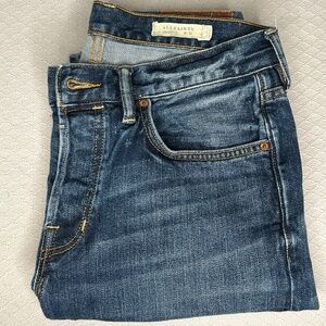 All Saints Men's Cigarette Jeans, Blue, 30 W, 30 L